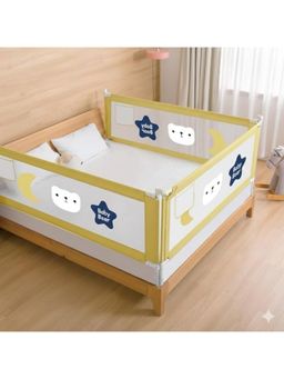 Safe-O-Kid - Yellow Printed Metal Side Bed Rails (Pack of 3) (0-36 Months)