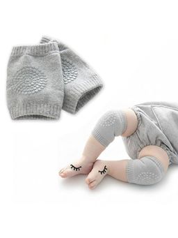 Safe-O-Kid - Grey Printed Cotton Pair of Knee Pads (Pack of 2) (0-36 Months)