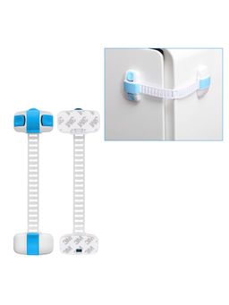 Safe-O-Kid - Blue Printed Plastic Safety Locks (Pack of 16) (0-36 Months)