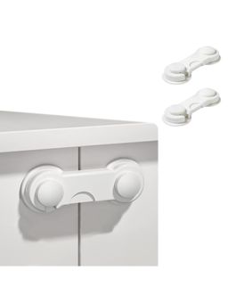 Safe-O-Kid - White Printed Plastic Safety Locks (Pack of 16) (0-36 Months)