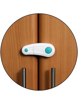 Safe-O-Kid - 16 PCS Premium Pre-Taped Drawer Lock for Cabinets & Drawers, Blue (0-36 Months)