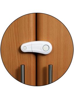 Safe-O-Kid - White Printed Plastic Safety Locks (Pack of 8) (0-36 Months)