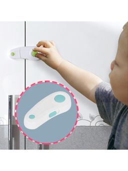 Safe-O-Kid - Blue Printed Plastic Safety Lock (0-36 Months)