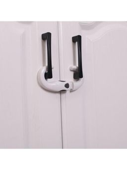 Safe-O-Kid - White Printed Plastic Safety Locks (Pack of 4) (0-36 Months)