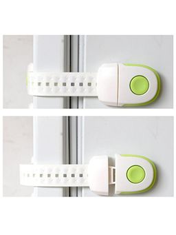 Safe-O-Kid - Green Printed Plastic Safety Locks (Pack of 4) (0-36 Months)