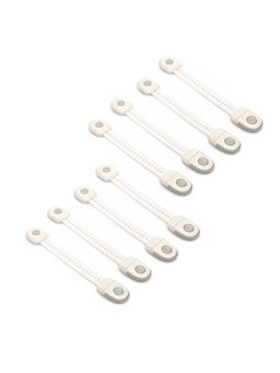 Safe-O-Kid - 8 PCS Child Safety Locks with 21 Adjustable Points, Grey (0-36 Months)