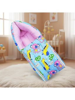 Safe-O-Kid - Pink Printed Fabric Carry Nest (0-36 Months)