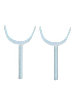Safe-O-Kid - White Printed Metal U Clips (Pack of 2) (0-36 Months)