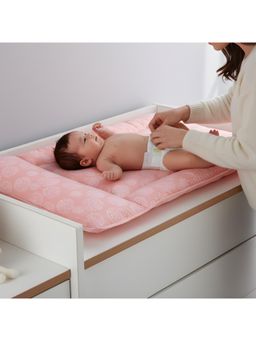 TIDY SLEEP - Pink Printed Cotton Changing Station (0 Months)
