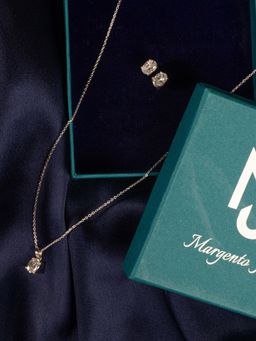 Margento Jewels - 925 Sterling Silver Women Sterling Silver Swarovski Zirconia Set Of 2