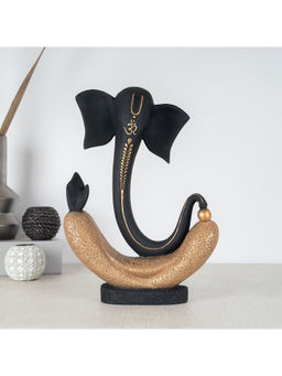 HomeTown - Ganehsa Figurine Black & Gold