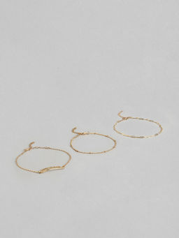 Twenty Dresses by Nykaa Fashion - Show The World Your Shine Bracelet Set (Set of 3)