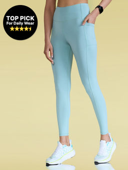 Kica - High-Waist Everyday Cotton Blend Leggings with Pockets