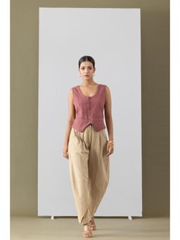 MARKKAH STUDIO - Wine Vino Vest Top with Pant