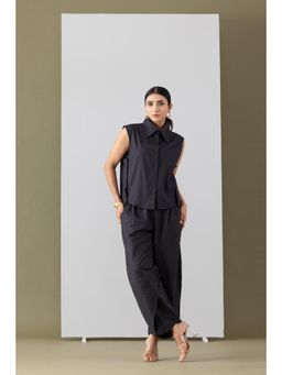 MARKKAH STUDIO - Grey Oxford Ash Co-Ord Set