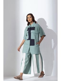 MARKKAH STUDIO - Blue Kumo Shirt with Pant