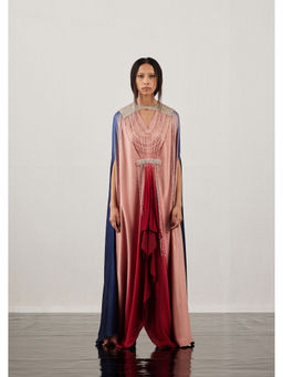 AKHL - Pink Gradient Sequins Kaftan Dress