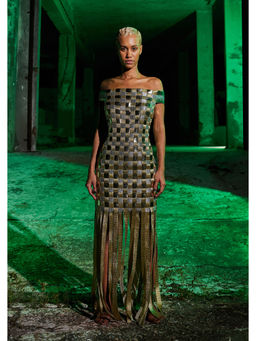 AKHL - Gold Woven Dress