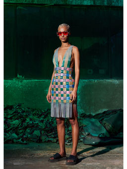 AKHL - Multi-Colour Woven Glass Dress