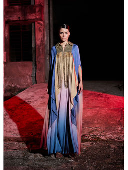 AKHL - Blue Sequins Kaftan Dress