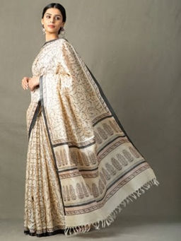 Fabindia - Silk Hand Block Print Sari