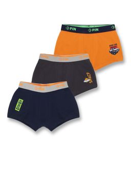 3PIN - Boys Solid Cotton Assorted Trunks (Pack of 3)