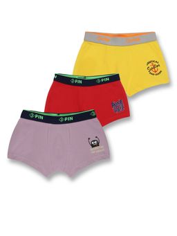 3PIN - Boys Solid Cotton Assorted Trunks (Pack of 3)