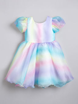 Hopscotch - Girls Multi Coloured Party Dress