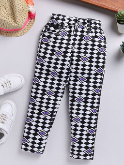 Hopscotch - Girls Black and White Checkered Pant