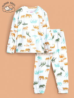 Hopscotch - 2-Piece Animal Print T-shirt and Pajama