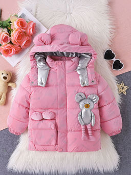 Hopscotch - Teddy Bear Print Long Coat