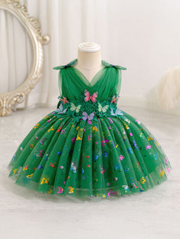 Hopscotch - Butterfly Glitter Print Party Dress