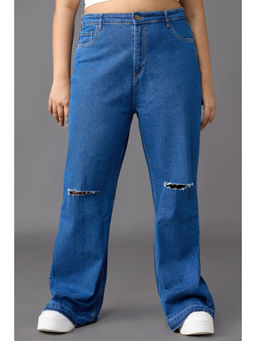 FREAKINS - Curve Classic Throwback Distressed Bootcut Jeans