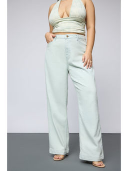 FREAKINS - Curve Faded Blue High Waist Mom Fit Jeans