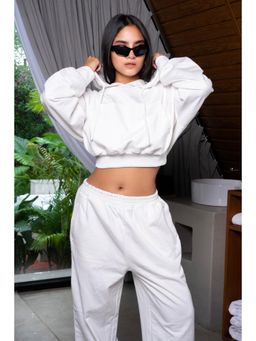 COLOR CAPITAL - Off White Short Length Hoodie