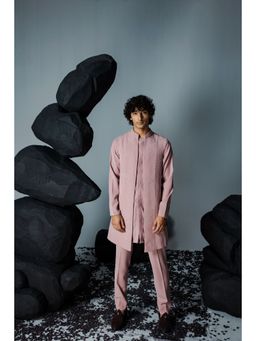 CONTRAST BY PARTH - Pink Rose Shrug with Shirt & Pant (Set of 3)