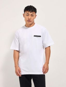 The Bear House - Mens White Cotton Oversize T-Shirt