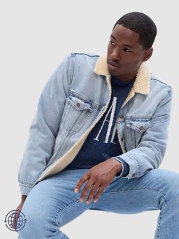 GAP - Mens Spread Collar Trucker Denim Jacket