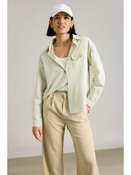 FREAKINS - Mint Green Asymmetrical Shirt