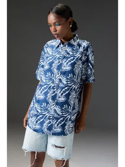 FREAKINS - Women Regular Blue Tropical Shirt