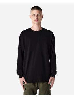 American Apparel - Heavyweight Black Cotton Unisex Long Sleeve T-Shirt