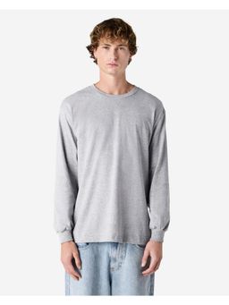 American Apparel - Heavyweight Grey Cotton Unisex Long Sleeve T-Shirt