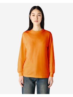 American Apparel - Heavyweight Orange Cotton Unisex Long Sleeve T-Shirt