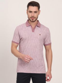 JadeBlue - Lavender Cotton Blend Printed Polo T-Shirt