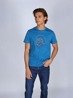 Lee - X Stormtrooper HD Print Blue Crew Neck Regular Fit T-Shirt