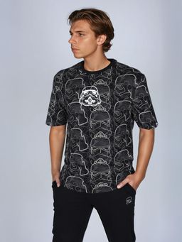 Lee - X Stormtrooper Graphic Print Black Crew Neck T-Shirt