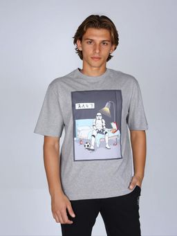 Lee - X Stormtrooper Graphic Print Grey Crew Neck T-Shirt