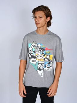 Lee - X Stormtrooper Graphic Print Grey Crew Neck T-Shirt
