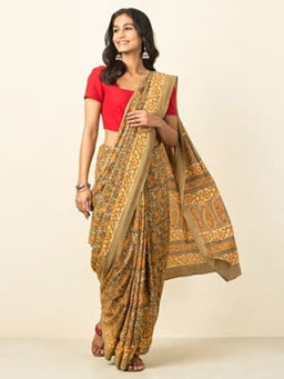 Fabindia - Cotton Kalamkari Print Sari