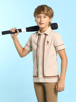 U.S. POLO ASSN. - Boys Solid Boxy Fit Shirt